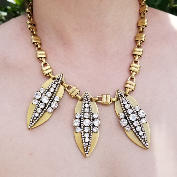 J. Crew gold & rhinestone necklace - Picture 6 of 10